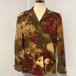 Linda Allard Tracy Ellen Floral Blazer
